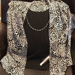 New Kim Rogers Top-made with Jacket and necklace.